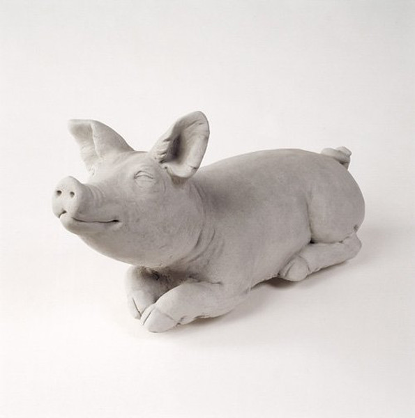 Cement animal for outdoor use - Brother Pig Sculpture Cast Stone